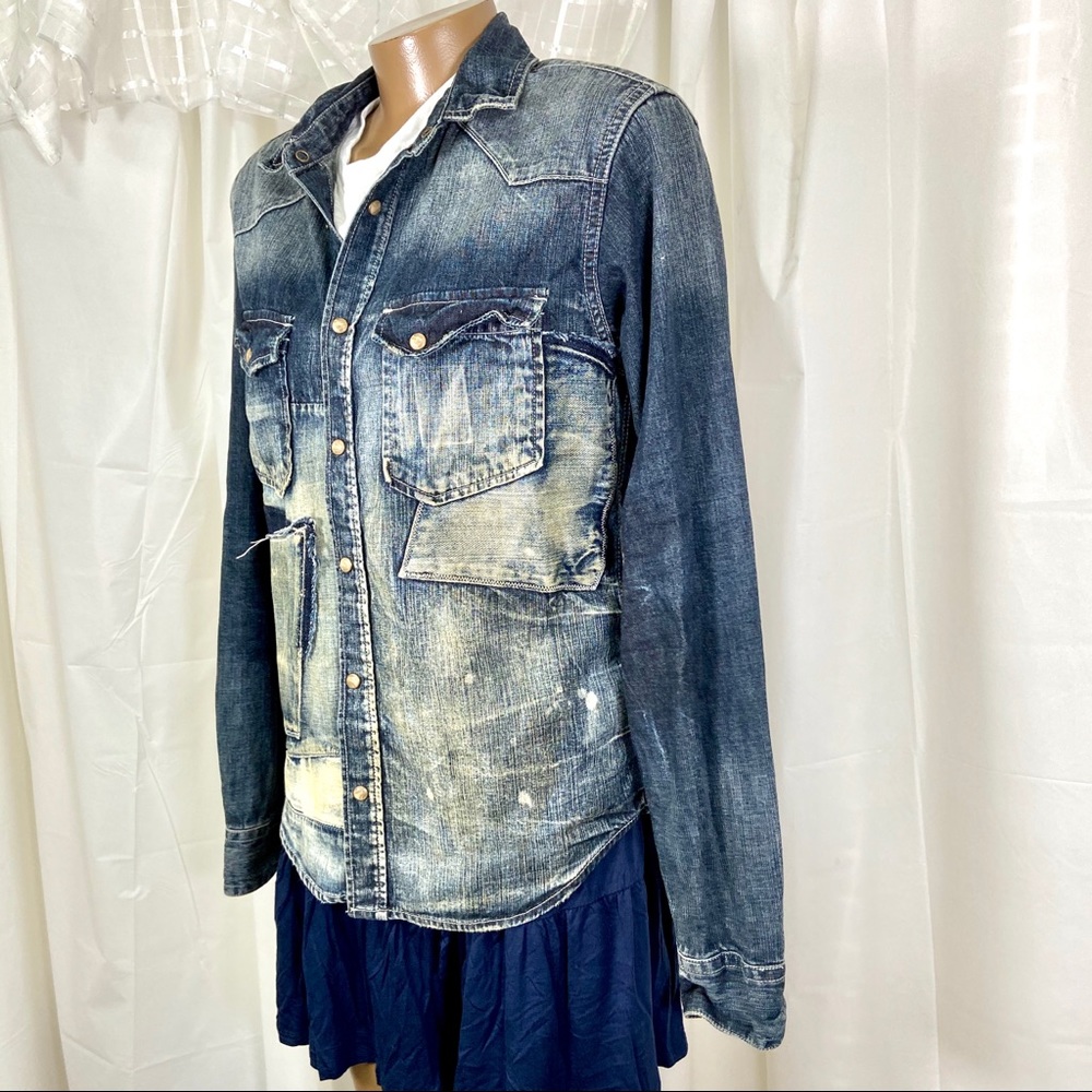 Prps Distressed Denim Jacket Small - image 6